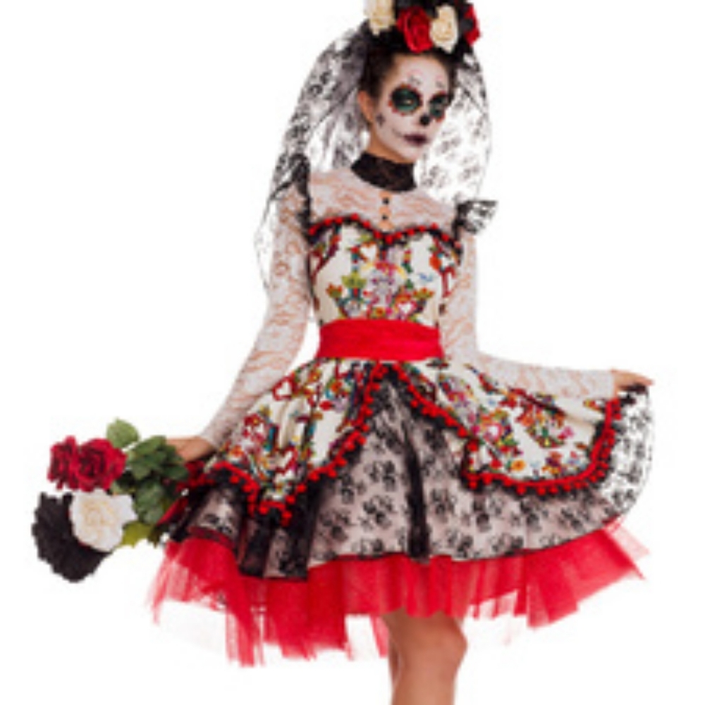 Sugar skull Halloween costume size medium